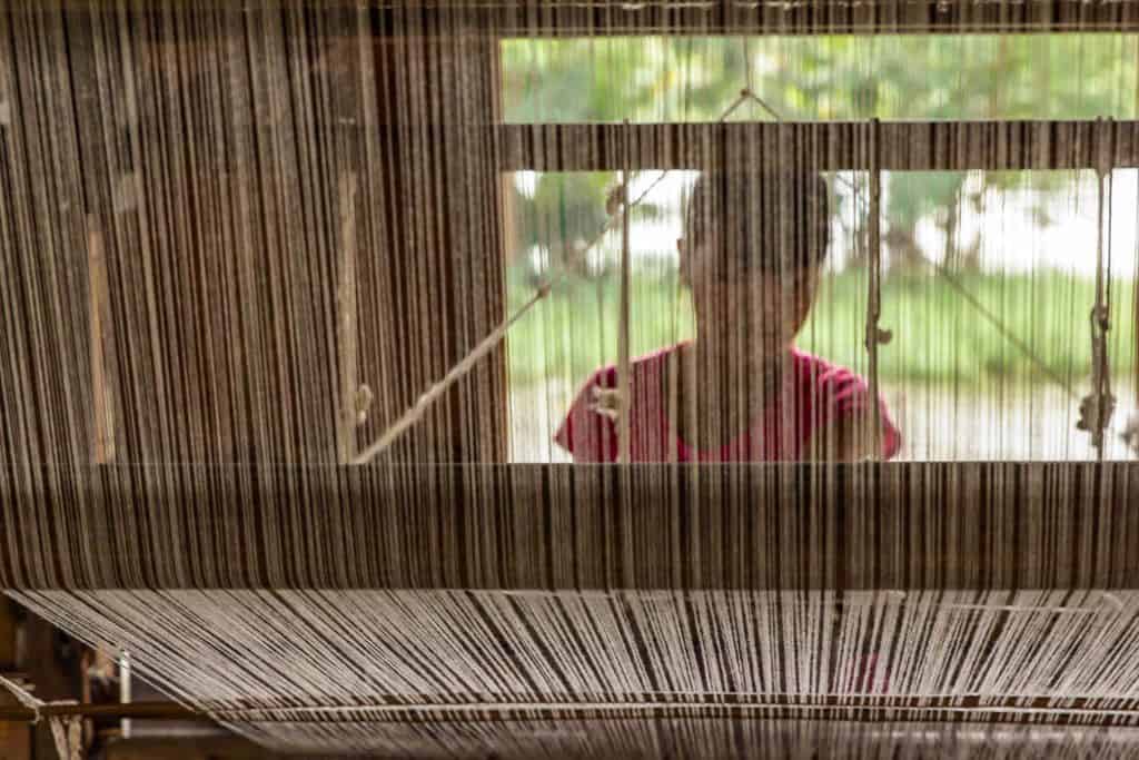 lotus weaving factory in myanma burma