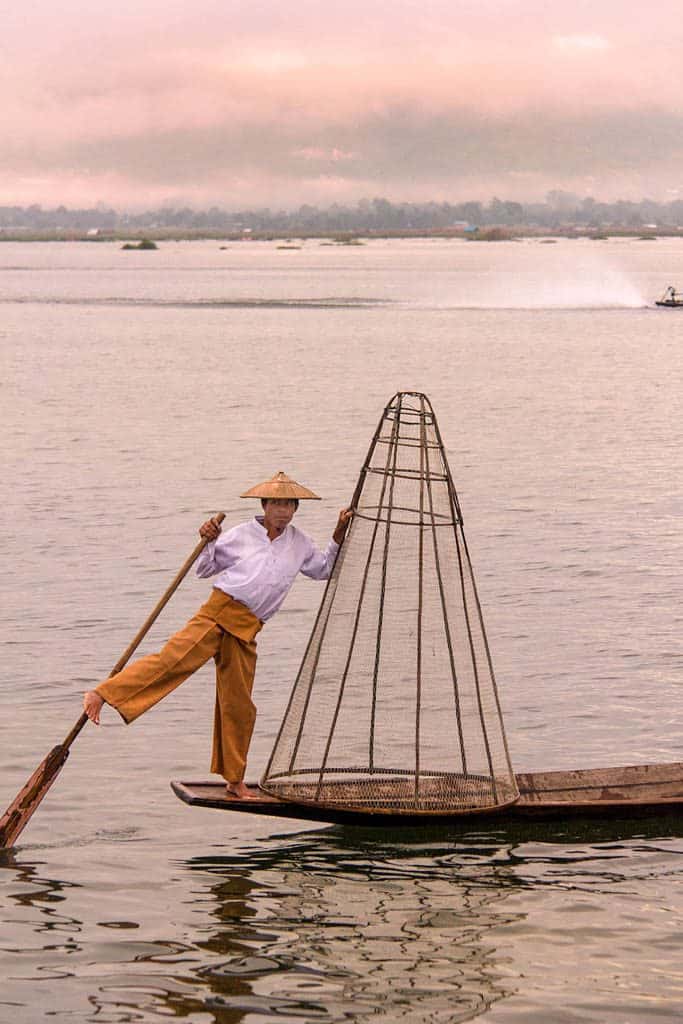 Inle Lake fisher man myanmar