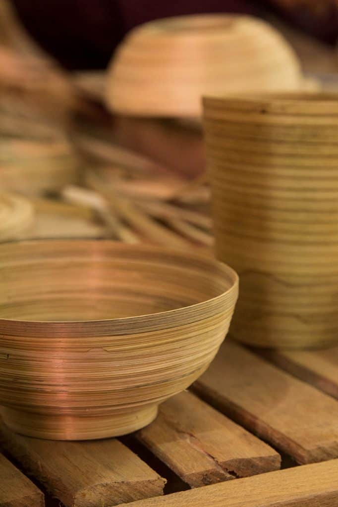 handmade bamboo bowl