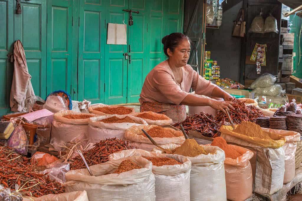 a vendor in Myanmar