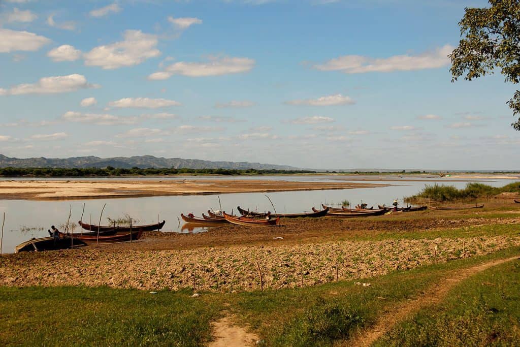 fishing boats on the river