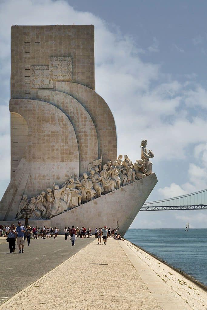 The beautiful Discoveries Monument in Belem