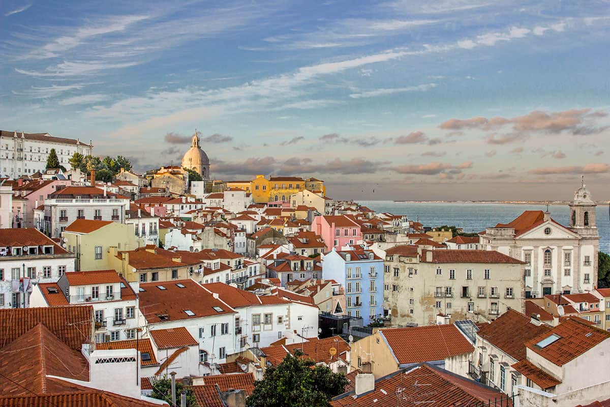the view from Alfama neighborhood in Lisbon