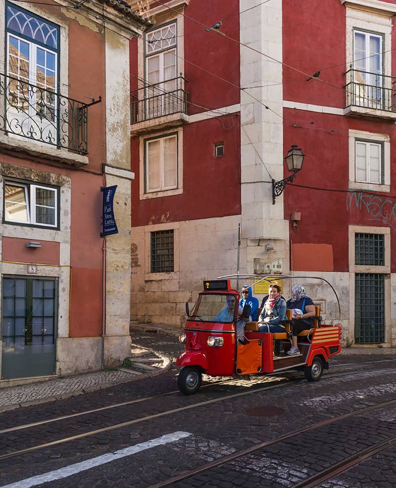 coloful tuk tuk in LIsbon