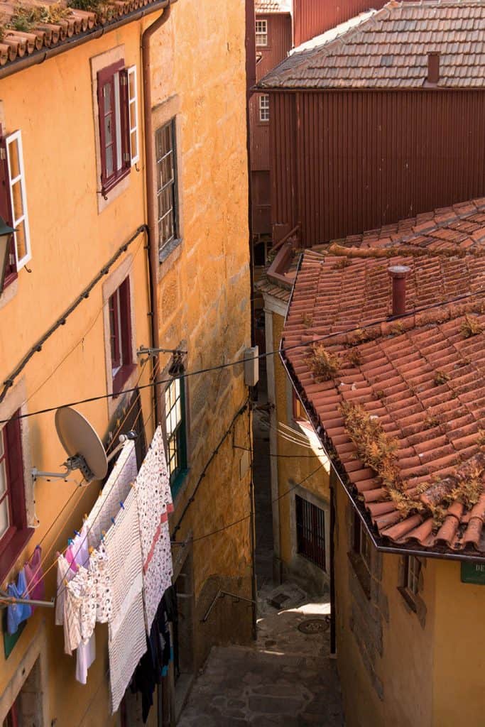 Laundry as seen from the Barredo Stairs in Porto