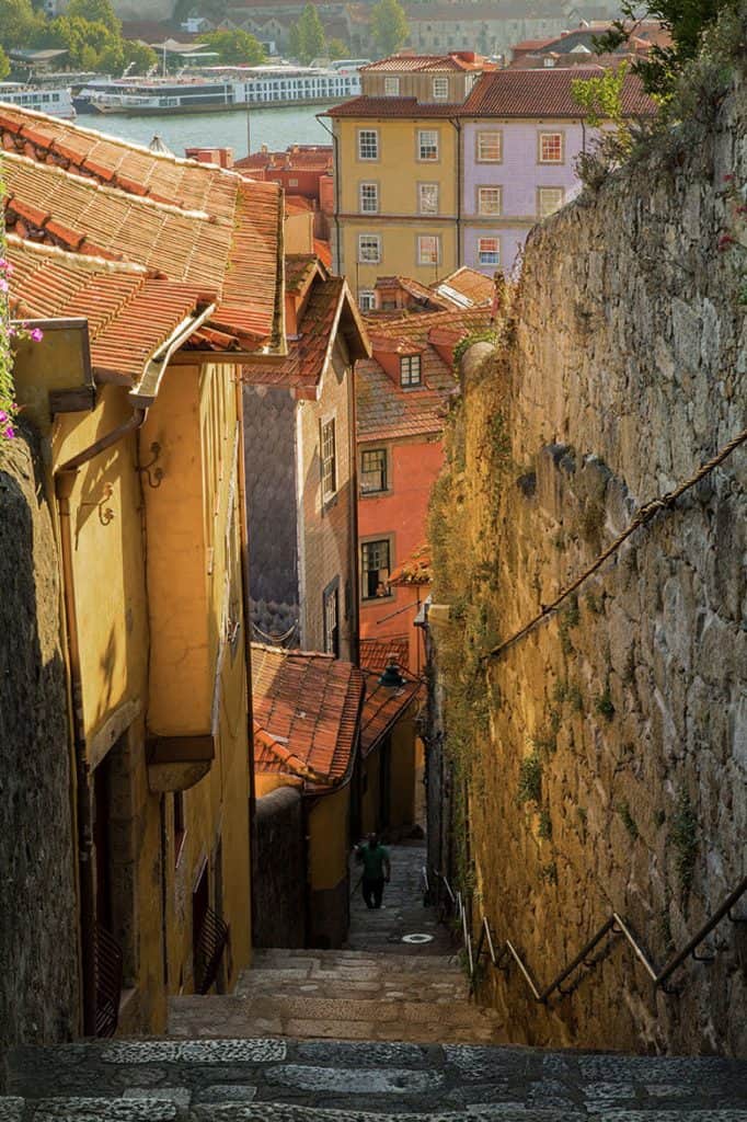 colourful house in the barredo stairs Porto