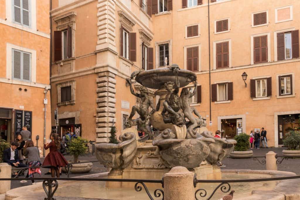 a beautiful fountain in the Rome