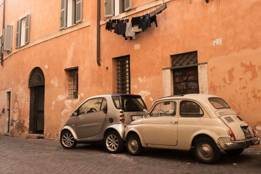 colorful alley in Rome