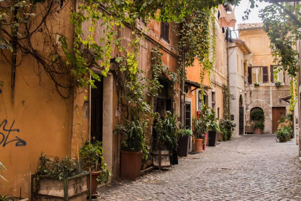 a beautiful alley in Rome
