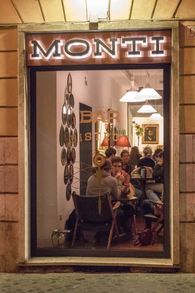 a bar in Monti