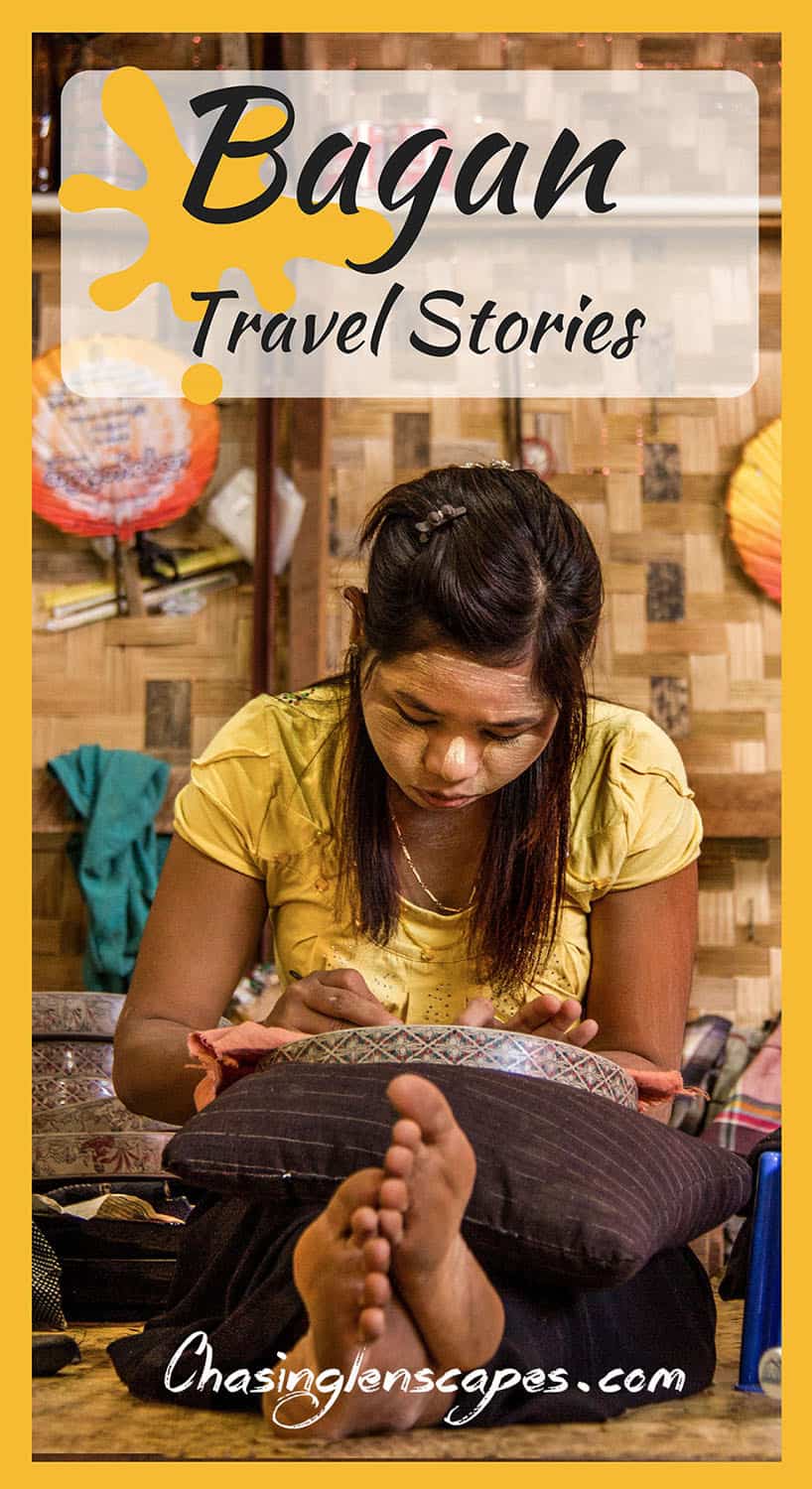 A local woman dying a handmade fan