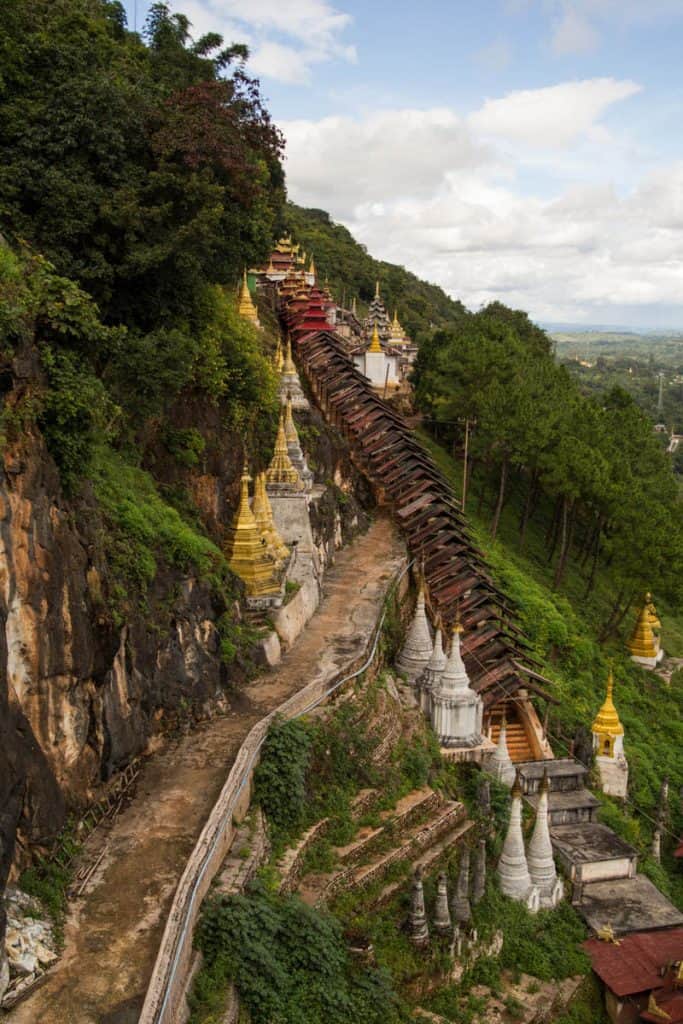 view of Pindaya cave in Myanmar