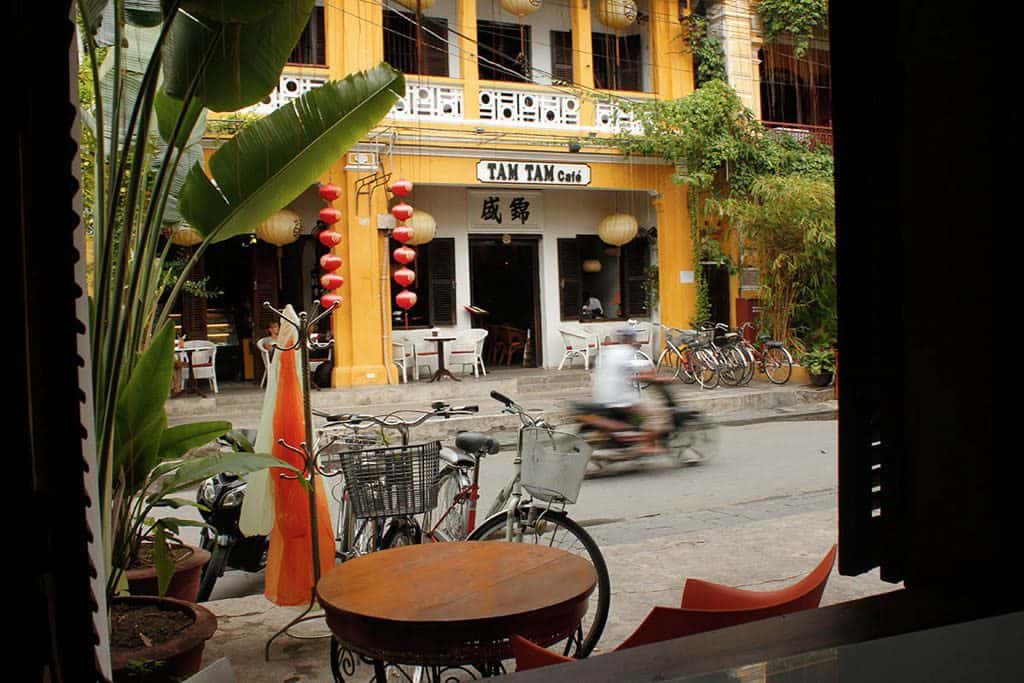 a view of Hoi An's coffee shop