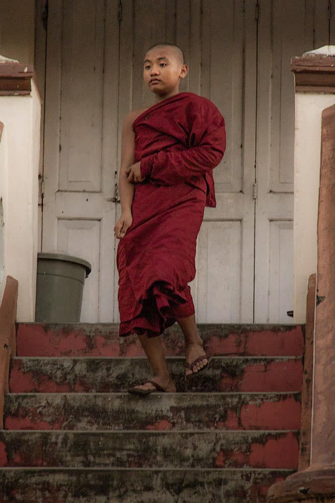 burmese monk in mandalay myanmar