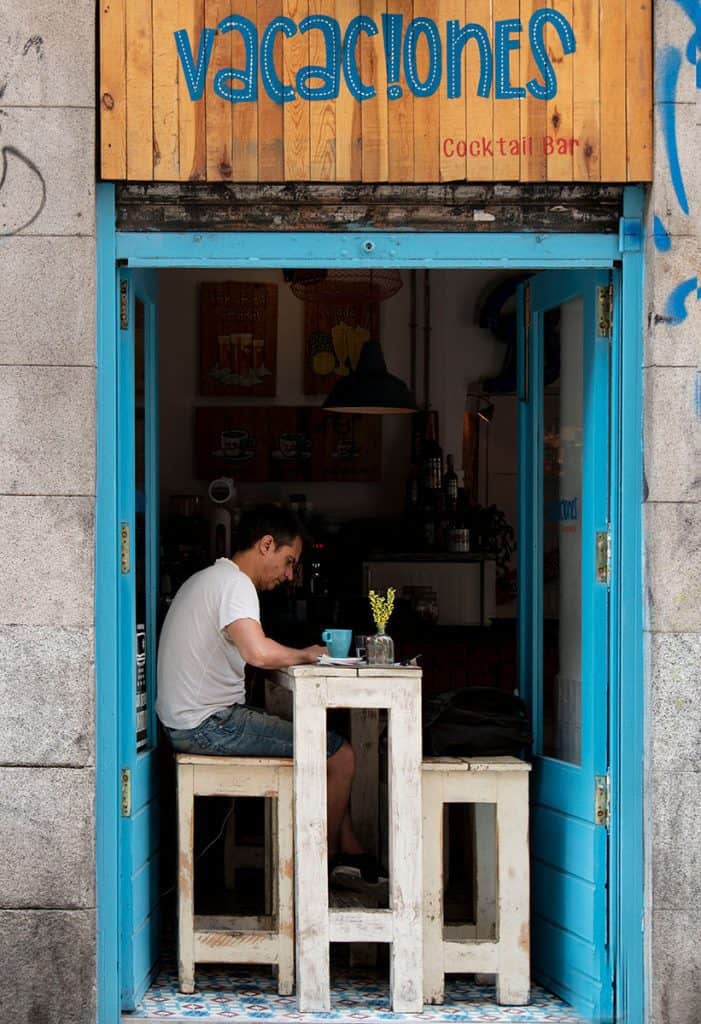a man sitting in a bar