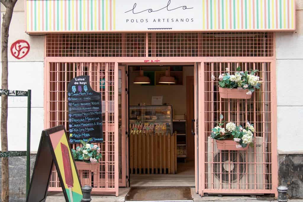 חנות לגלידות בשכונת מאלסניה במדריד