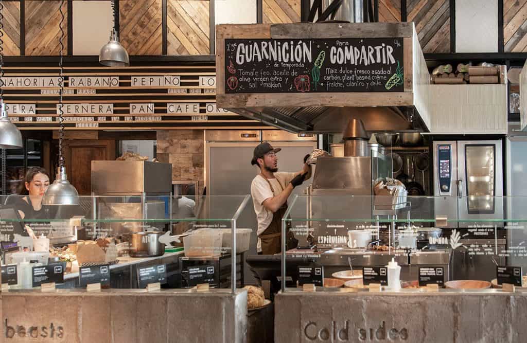 busy kitchen in a restaurant