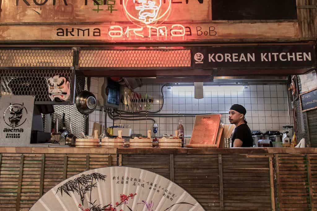 a korean food stand