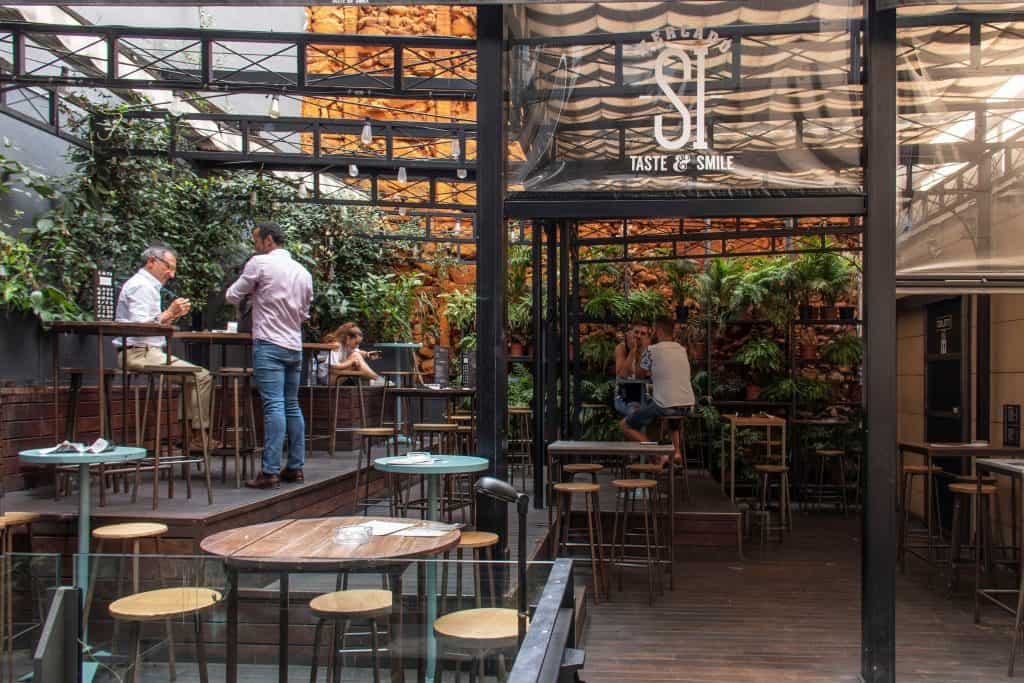 green patio in san ildefonso market madrid