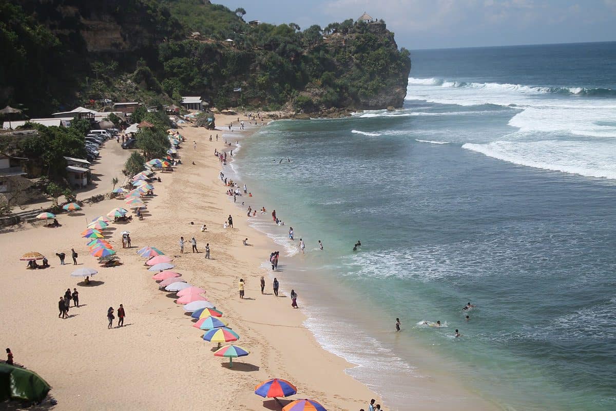 One of the beaches near Yogyakarta