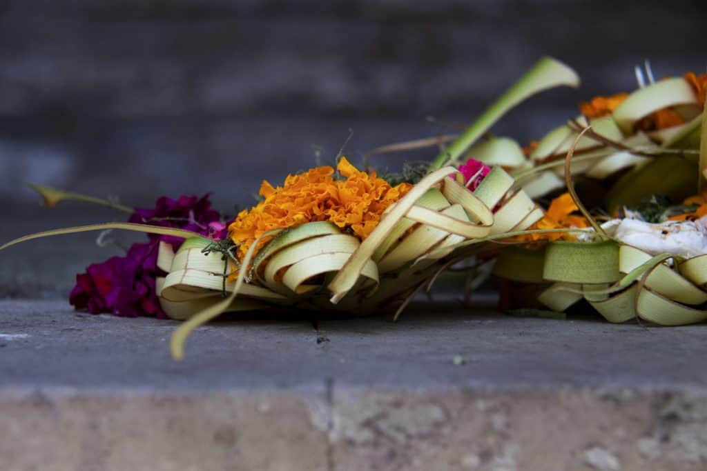 balinese colorful offering