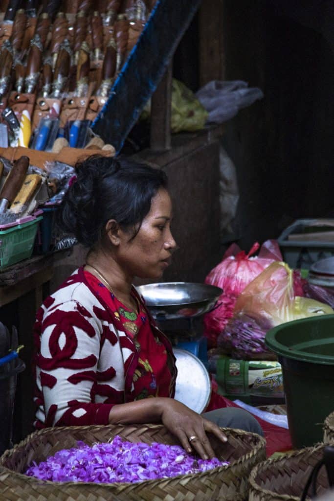 a woman in a market