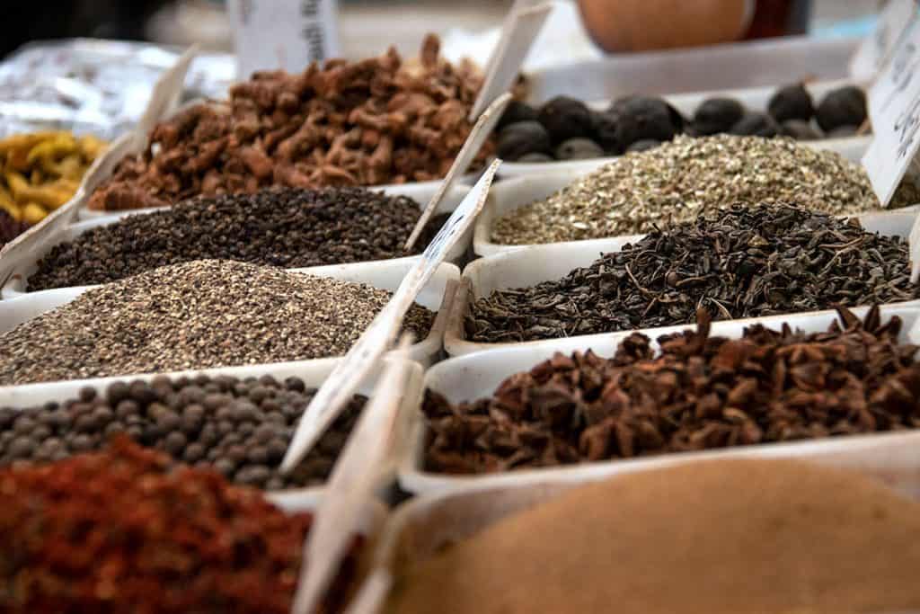 aromatic spices at Acre market