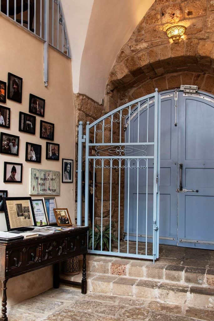 a blue door in Arabesque boutique hotel