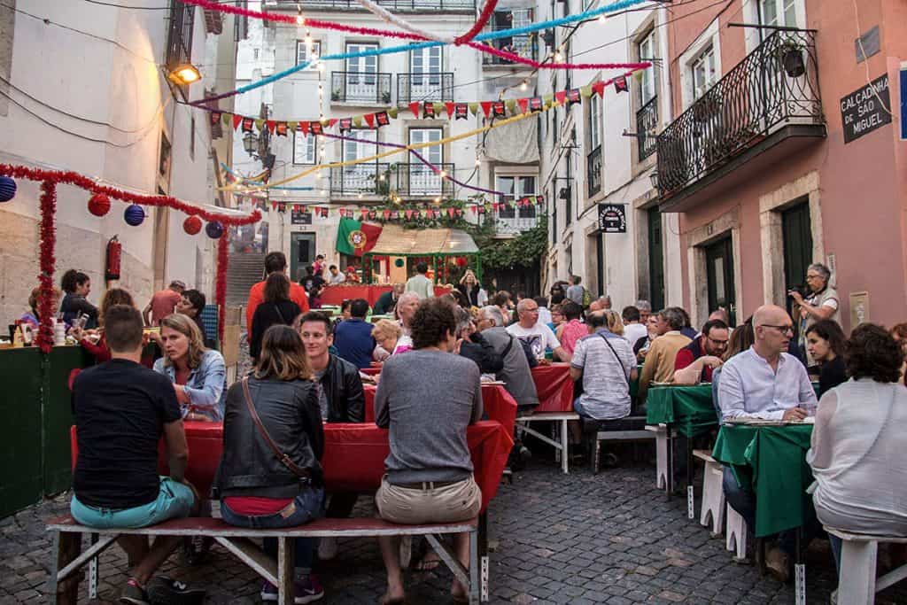 festival in Alfama neighborhood Lisbon