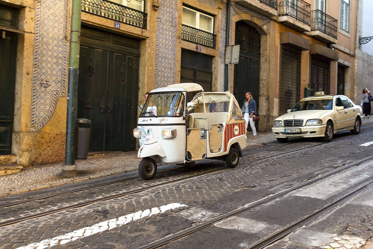 designer tuk tuk in Lisbon