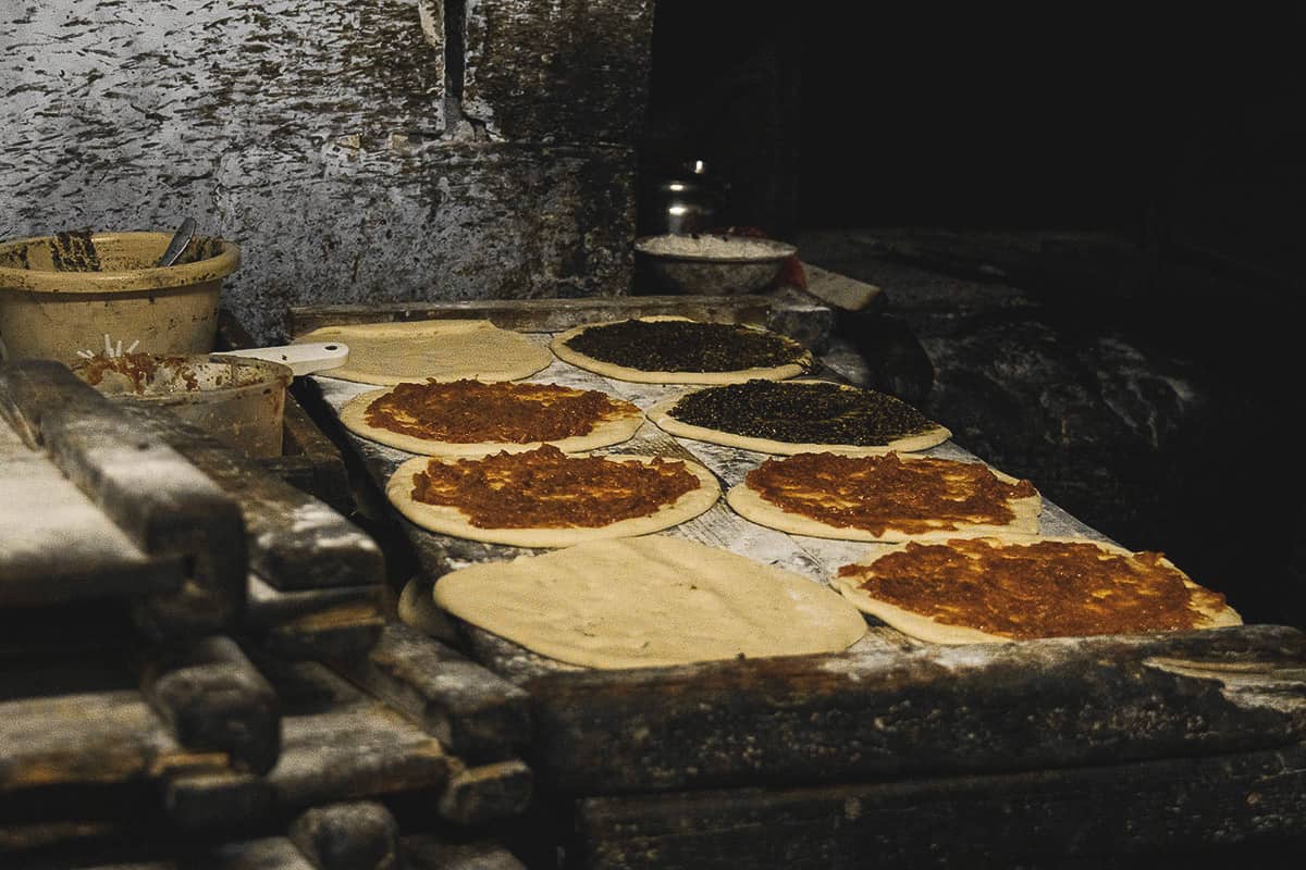 Israeli Pita bread in Acre Israel