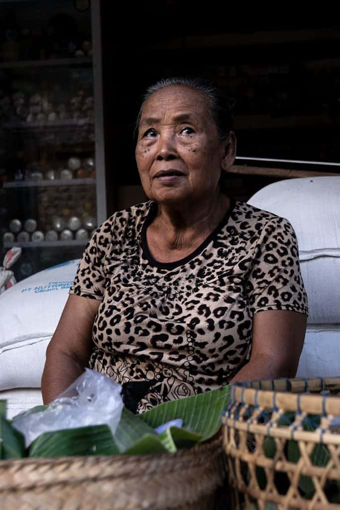 Balinese woman in Tenganan village in East Bali