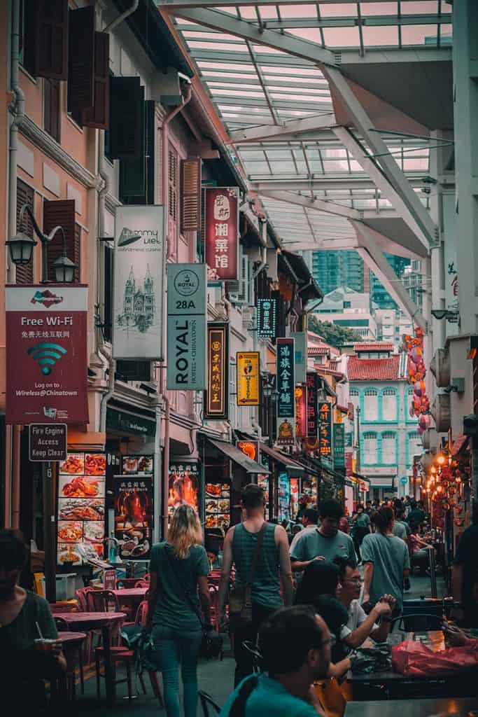 street food in Chinatown Singapore