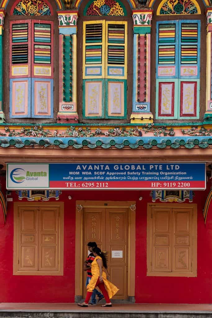 colorful house in little india Singapore