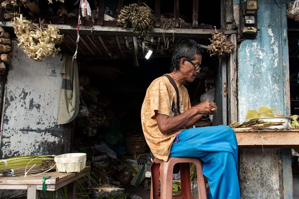 Balinese man in the market