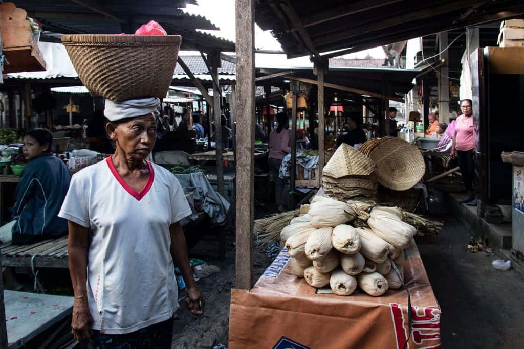 Sidemen market in East Bali