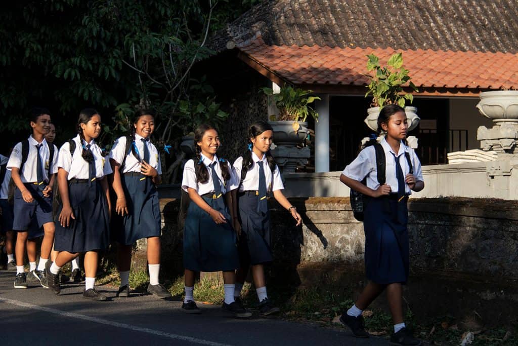 Balinese students in Sidemen Bali