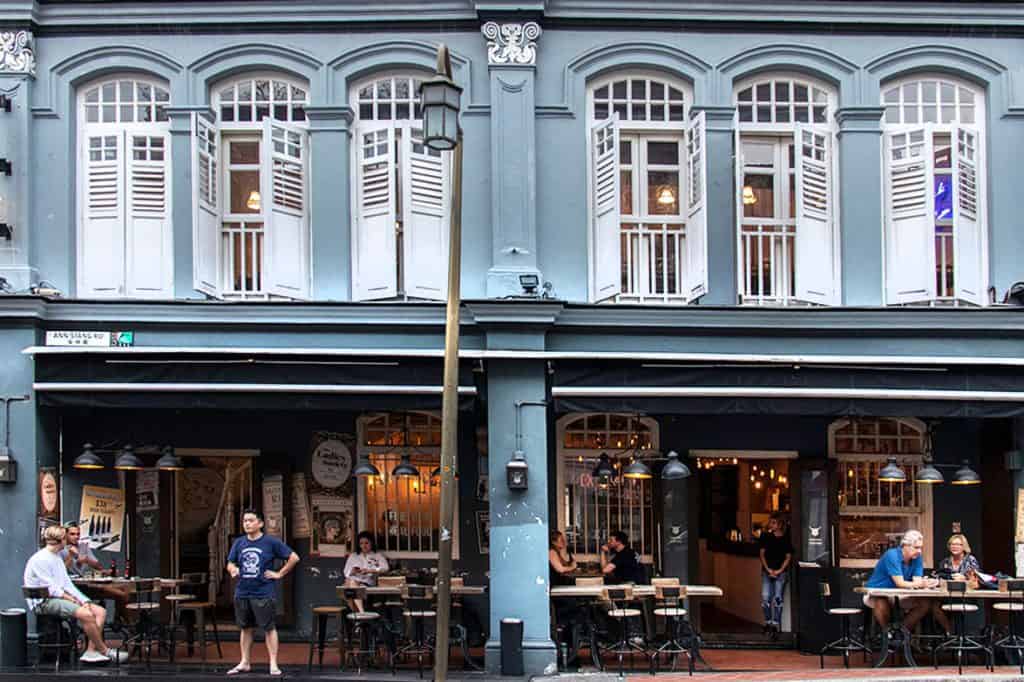 restored shophouses in Ann Siang Hill Singapore