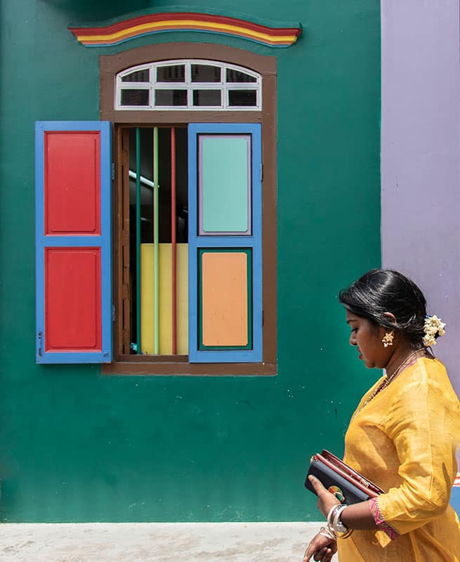 a local Indian girl in Singapore