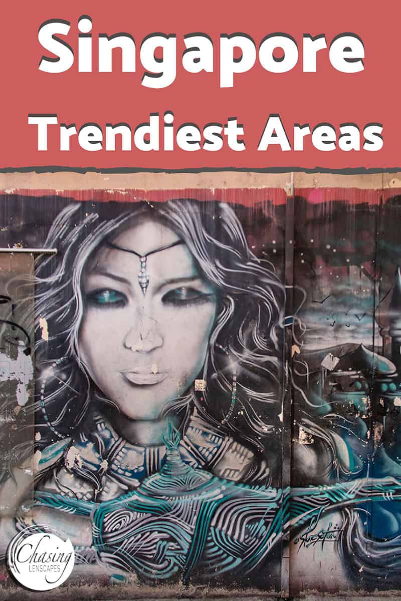 Singapore neighborhoods - mural of a woman in Haji Lane