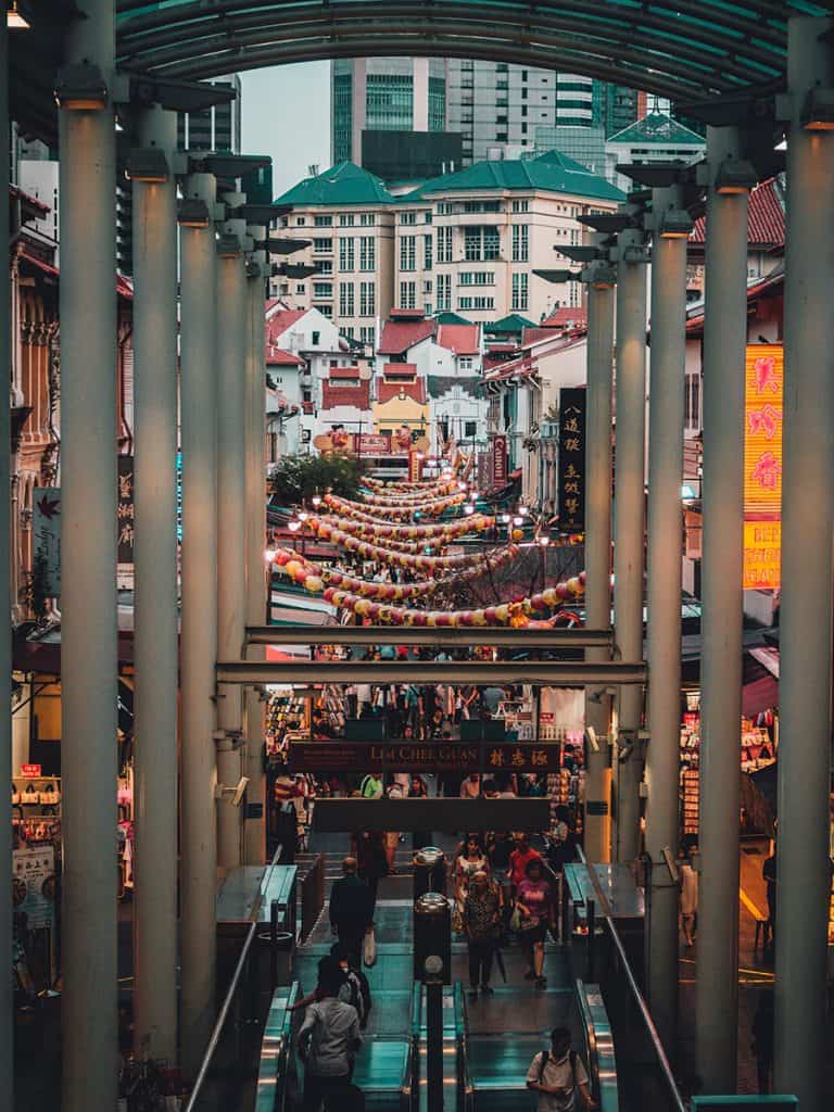 China Town food street Singapore