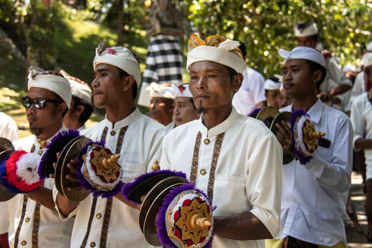 A religious ceremony in one of Bali's temples