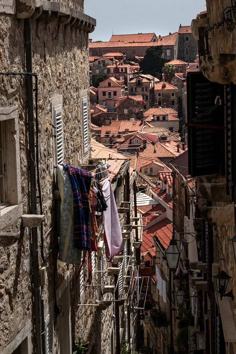 View of Dubrovnik's Old Town through the side streets