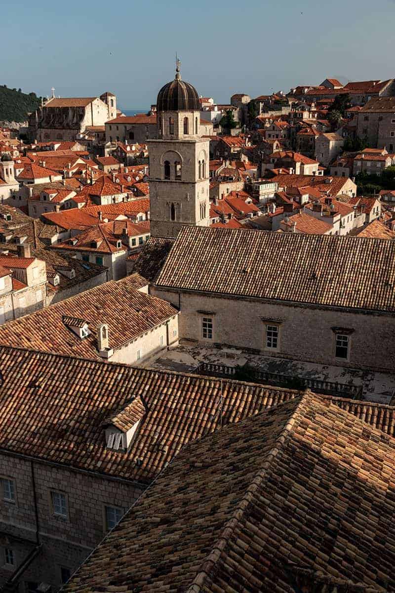 View of Dubrovnik Old Town from the top of the Walls