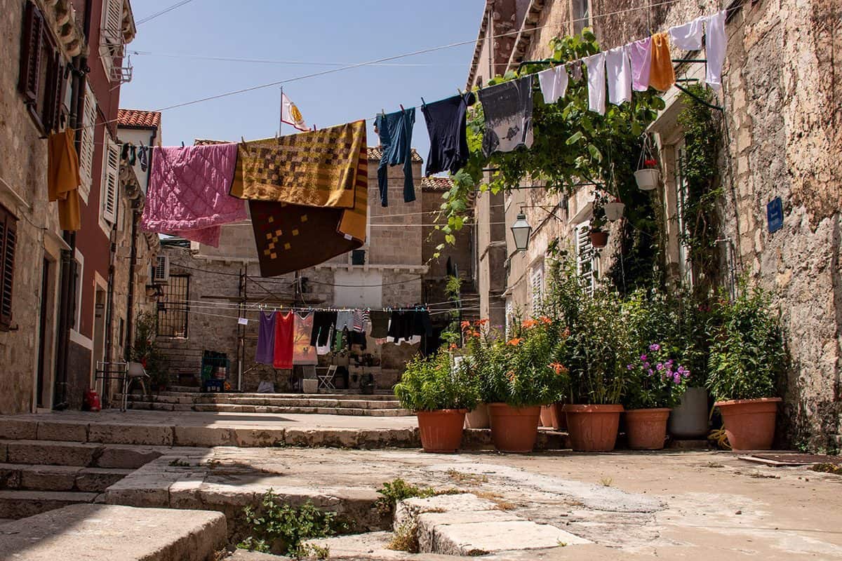 Laundry in Dubrovnik's side streets
