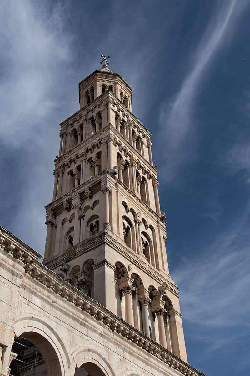 Bell tower of Cathedral of Saint Domnius in Split Croatia