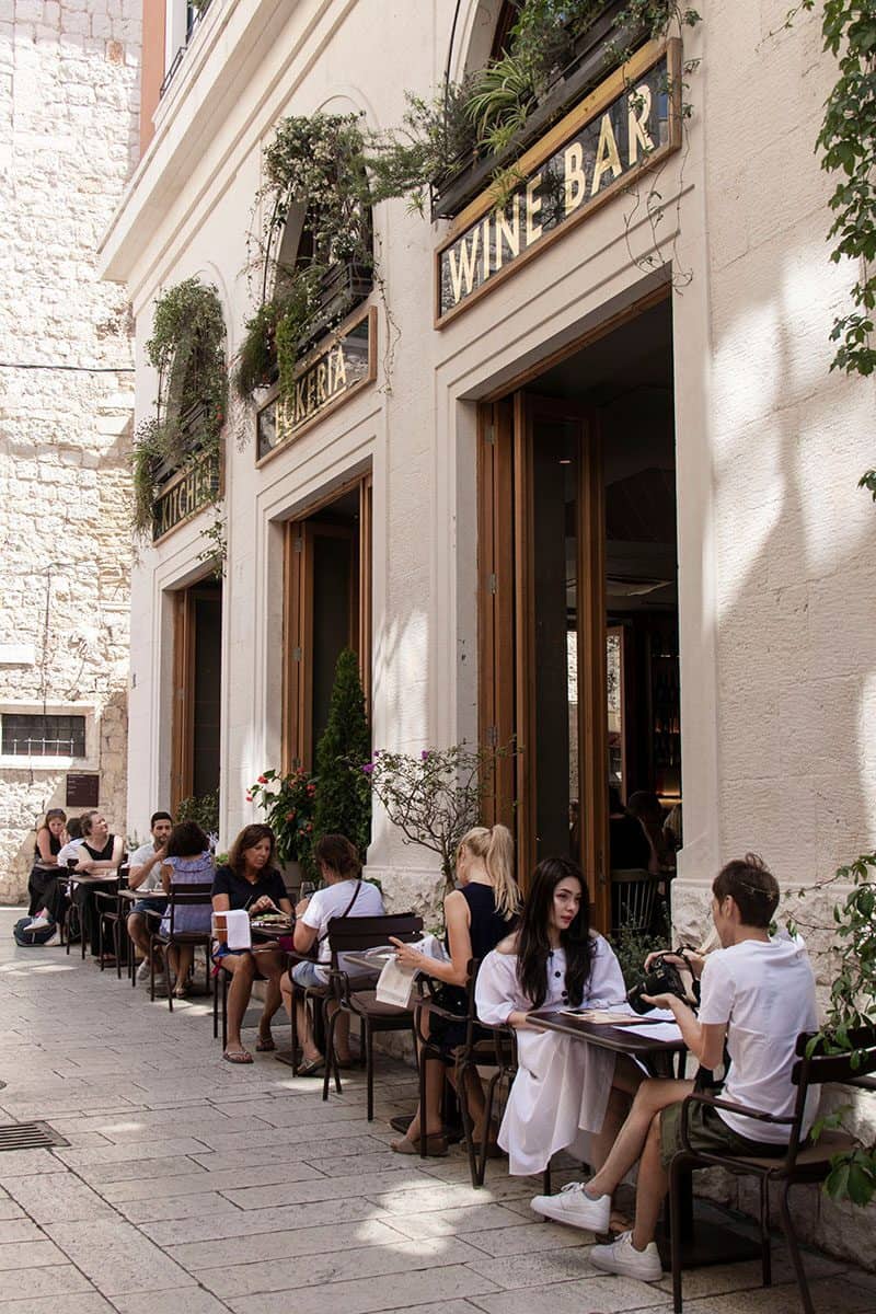 Wine bar and restaurants in Split Croatia