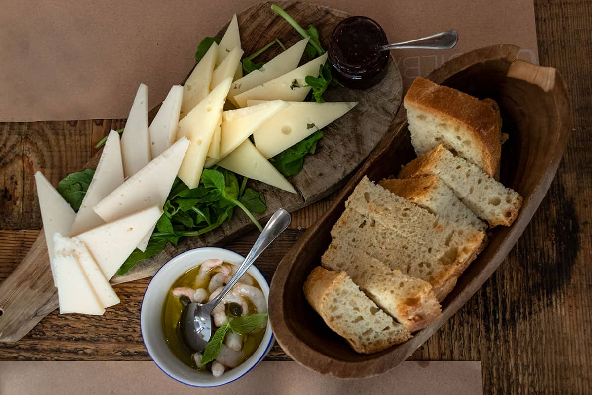 Local Croatian cheese board in one of Split's treandy bars