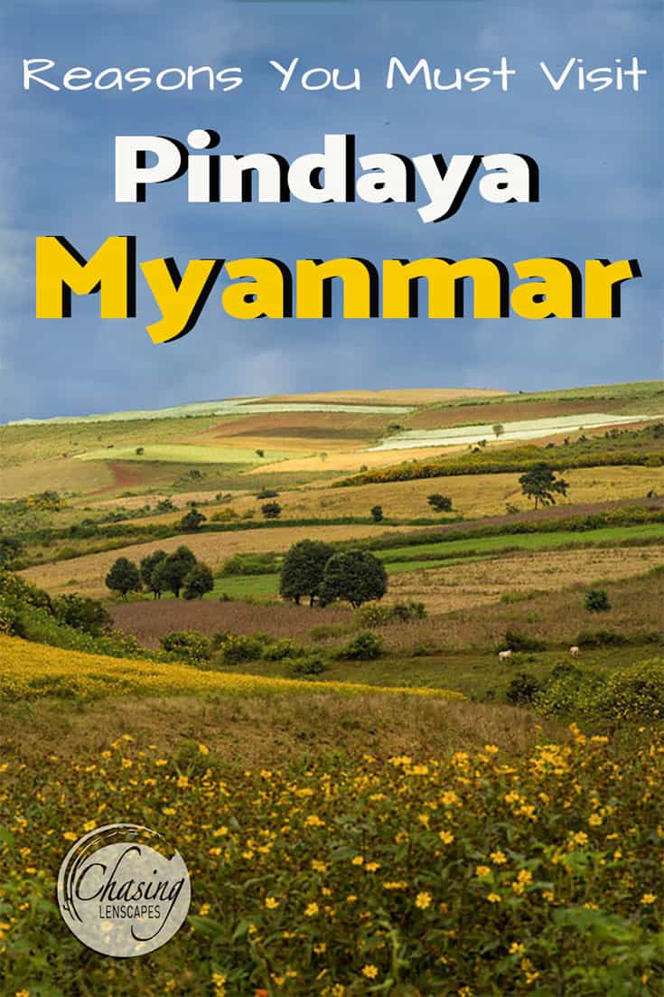 agricultural landscape around Pindaya , Myanmar