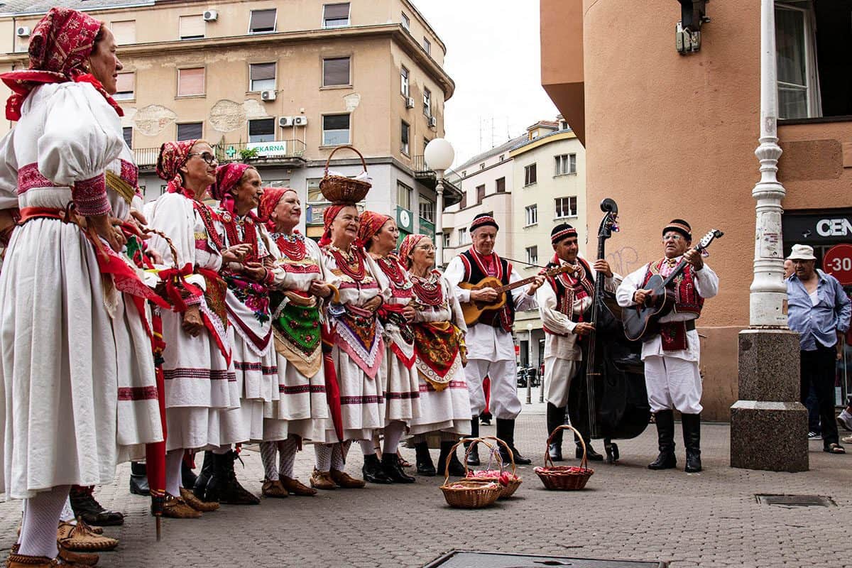 Folklore Band in Zagreb's upper town